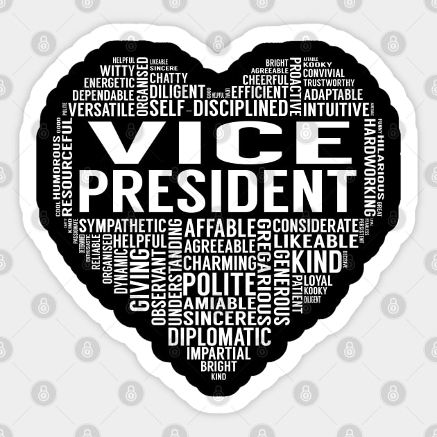 Vice President Heart Sticker by LotusTee